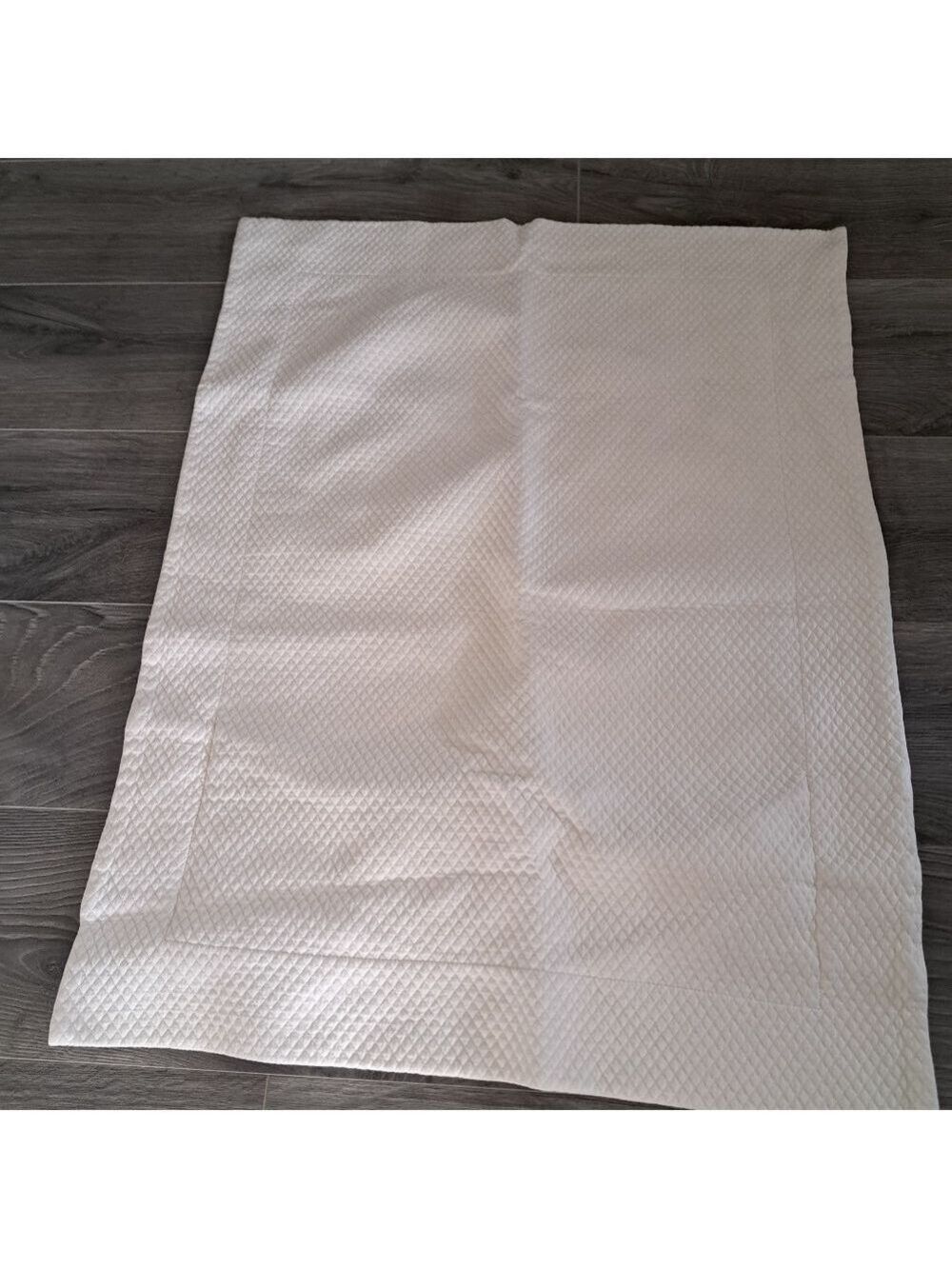 CUDDLE DOWN quilted OEKO-TEX EURO sham cream ivory standard shabby chic cotton